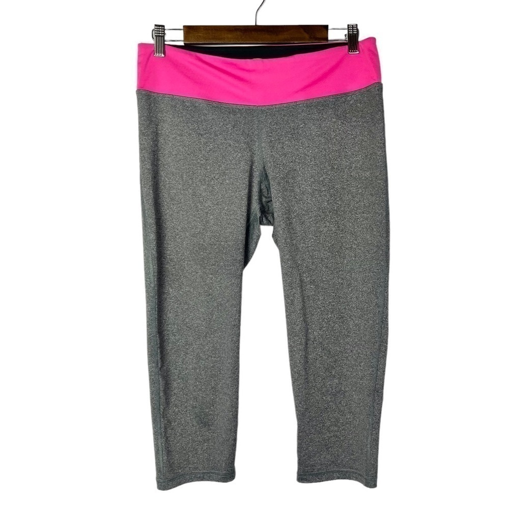 90 Degrees Pink‎ & Gray Cropped Athletic Pants M